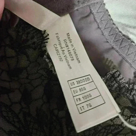 Curve muse no underwire purple and black lace bra! - Picture 3 of 6